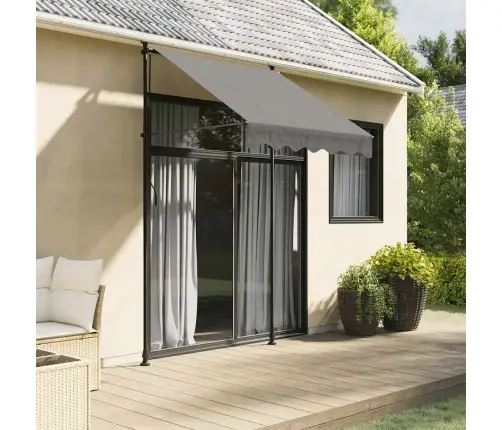 Sissetõmmatav Varikatus, Antratsiit, 150X150 cm Kangas/Teras