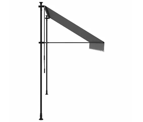 Ištraukiama Markizė, Antracito, 300X150cm Audinys Ir Plienas