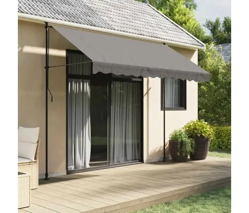 Ištraukiama Markizė, Antracito, 300X150cm Audinys Ir Plienas