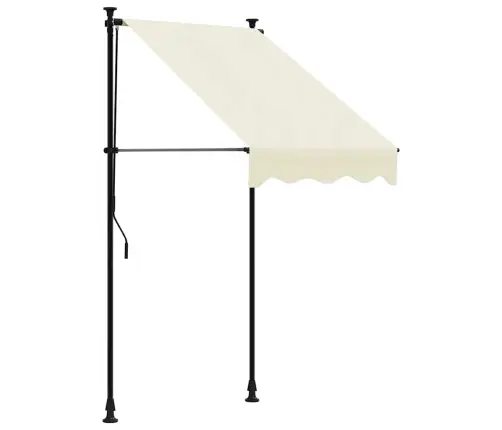Izvelkama Markīze, 100X150 Cm, Krēmkrāsā, Audums, Tērauds Vidaxl