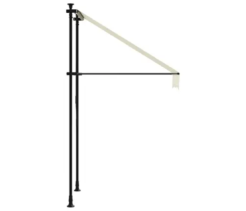 Izvelkama Markīze, 100X150 Cm, Krēmkrāsā, Audums, Tērauds Vidaxl