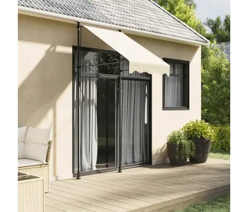 Izvelkama Markīze, 100X150 Cm, Krēmkrāsā, Audums, Tērauds Vidaxl