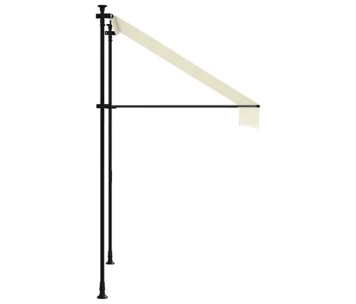Izvelkama Markīze, 150X150 Cm, Krēmkrāsas, Audums, Tērauds Vidaxl