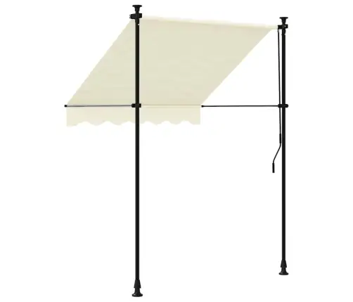 Izvelkama Markīze, 150X150 Cm, Krēmkrāsas, Audums, Tērauds Vidaxl