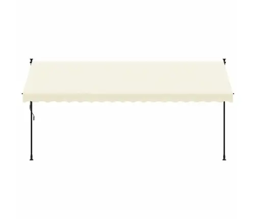 Ištraukiama Markizė, Kreminė, 400X150cm Audinys Ir Plienas