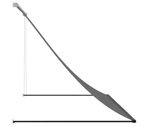 Izvelkama Markīze, 250X150 Cm, Antracītpelēka, Audums, Tērauds Vidaxl