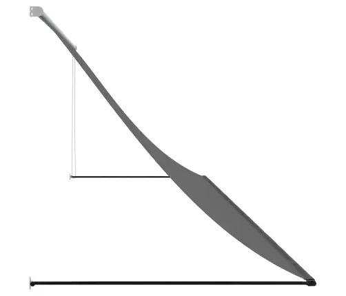 Ištraukiama Markizė, Antracito, 400X150cm Audinys Ir Plienas