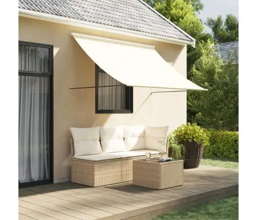 Izvelkama Markīze, 200X150 Cm, Krēmkrāsas, Audums, Tērauds Vidaxl