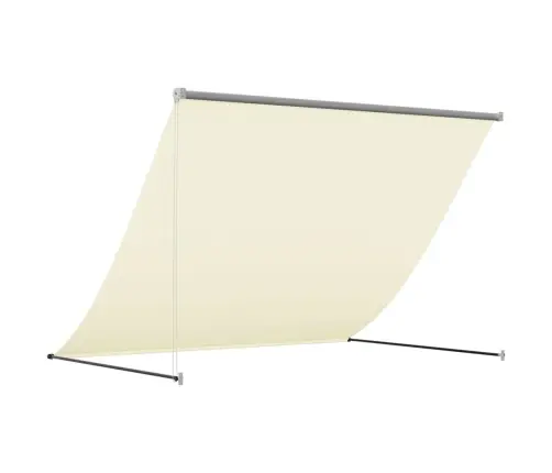 Izvelkama Markīze, 250X150 Cm, Krēmkrāsas, Audums, Tērauds Vidaxl