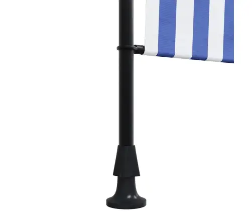 Āra Ruļļu Žalūzija, 100X270 Cm, Zila Ar Baltu, Audums, Tērauds Vidaxl