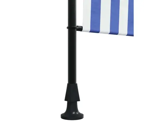 Āra Ruļļu Žalūzija, 200X270 Cm, Zila Ar Baltu, Audums, Tērauds Vidaxl