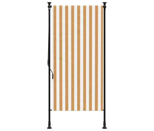 Āra Ruļļu Žalūzija, 100X270 Cm, Oranža, Balta, Audums, Tērauds Vidaxl