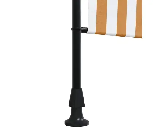 Āra Ruļļu Žalūzija, 100X270 Cm, Oranža, Balta, Audums, Tērauds Vidaxl