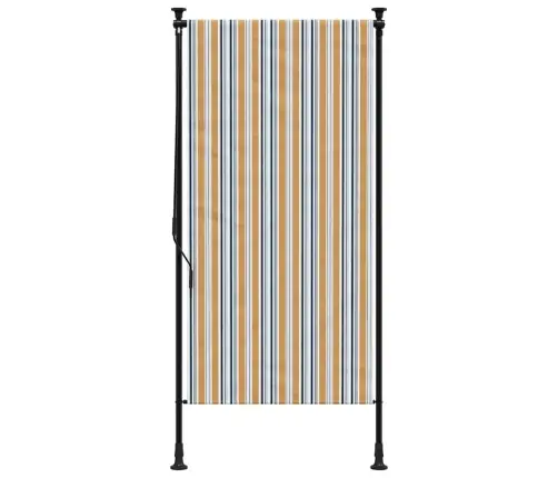 Āra Ruļļu Žalūzija, 120X270Cm, Dzeltena, Balta, Audums, Tērauds Vidaxl