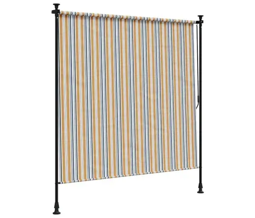 Väliruloo, Kollane Ja Valge, 150 X 270 cm Kangas Ja Teras