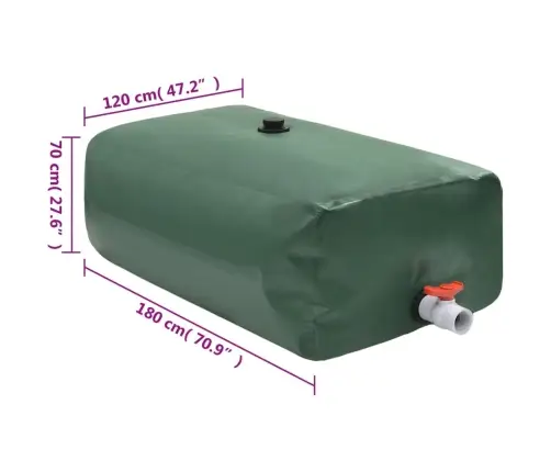 Vandens Talpa Su Čiaupu, Sulankstoma, 1500L, Pvc