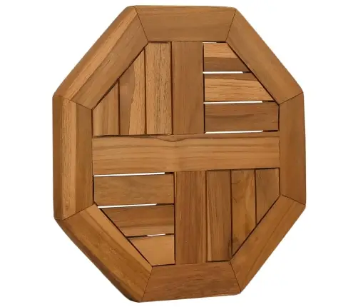 Lauaplaat, 40 X 40 X 2,5 cm Kaheksanurkne, Tiikpuu