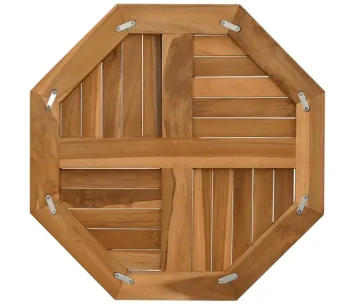 Galda Virsma, 60X60X2,5 Cm, Masīvs Tīkkoks, Astoņstūra Forma Vidaxl