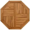 Galda Virsma, 70X70X2,5 Cm, Masīvs Tīkkoks, Astoņstūra Forma Vidaxl