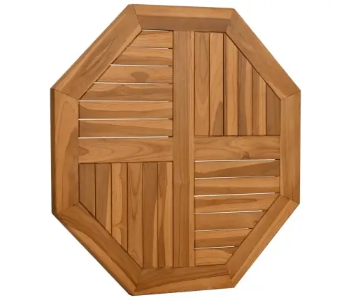 Galda Virsma, 70X70X2,5 Cm, Masīvs Tīkkoks, Astoņstūra Forma Vidaxl