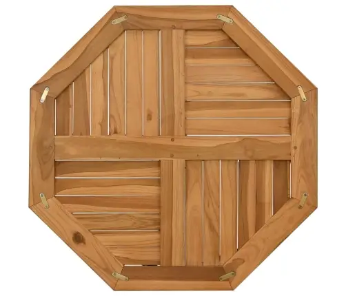 Galda Virsma, 70X70X2,5 Cm, Masīvs Tīkkoks, Astoņstūra Forma Vidaxl