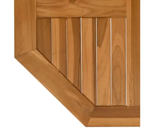 Galda Virsma, 70X70X2,5 Cm, Masīvs Tīkkoks, Astoņstūra Forma Vidaxl