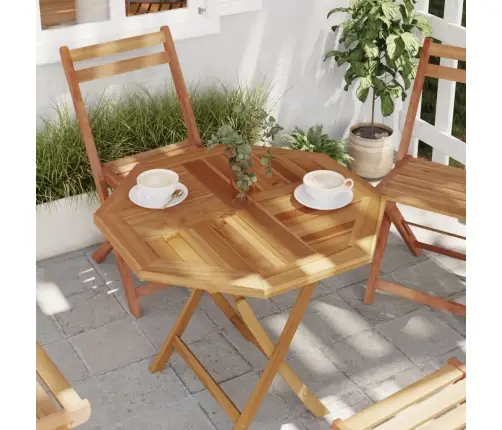 Galda Virsma, 70X70X2,5 Cm, Masīvs Tīkkoks, Astoņstūra Forma Vidaxl