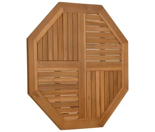 Galda Virsma, 90X90X2,5 Cm, Masīvs Tīkkoks, Astoņstūra Forma Vidaxl
