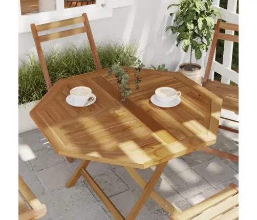 Galda Virsma, 90X90X2,5 Cm, Masīvs Tīkkoks, Astoņstūra Forma Vidaxl