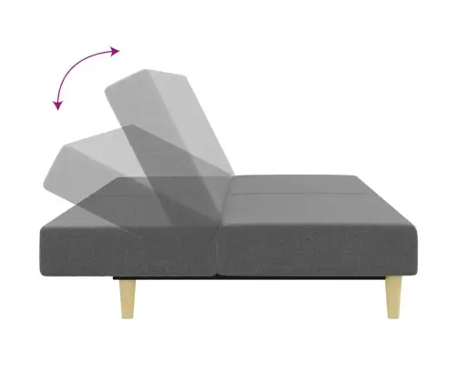 2-Vietīga Dīvāngulta Ar Kāju Balstu, Tumši Pelēks Audums Vidaxl