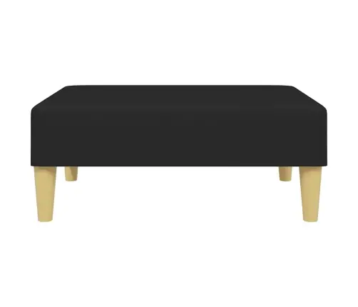 2-Vietīga Dīvāngulta Ar Kāju Balstu, Melns Audums Vidaxl