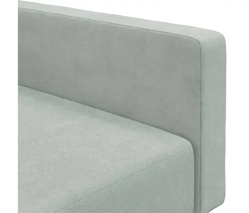 2-Vietīga Dīvāngulta Ar Kāju Balstu, Gaiši Pelēks Samts Vidaxl