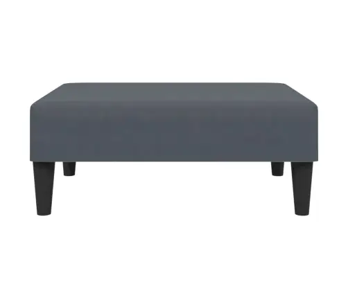 2-Vietīga Dīvāngulta Ar Kāju Balstu, Tumši Pelēks Samts Vidaxl