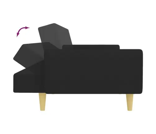 2-Kohaline Diivanvoodi Jalapingiga, Must, Kangas