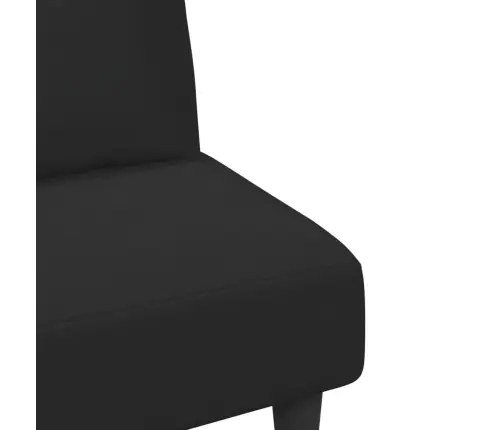 2-Osaline Diivanikomplekt Patjadega, Must, Samet