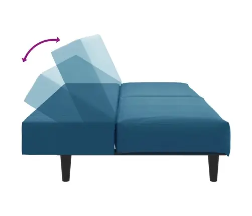 Divdaļīgs Dīvānu Komplekts, Zils Samts Vidaxl