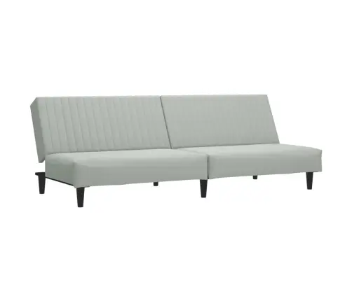 Divdaļīgs Dīvānu Komplekts, Gaiši Pelēks Samts Vidaxl