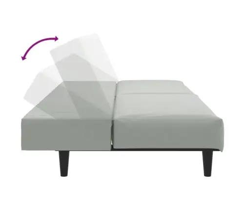 Divdaļīgs Dīvānu Komplekts, Gaiši Pelēks Samts Vidaxl