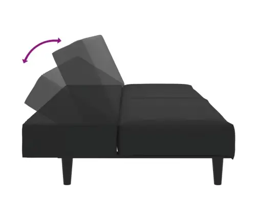 Divdaļīgs Dīvānu Komplekts, Melns Samts Vidaxl