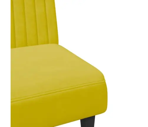 Sofos Komplektas, 2 Dalių, Geltonos Spalvos, Aksomas