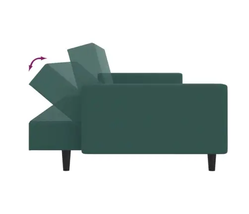 Divdaļīgs Dīvānu Komplekts, Tumši Zaļš Samts Vidaxl