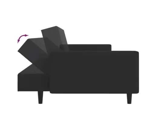 Divdaļīgs Dīvānu Komplekts, Melns Samts Vidaxl