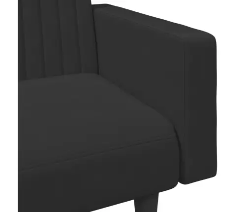 Divdaļīgs Dīvānu Komplekts, Melns Samts Vidaxl