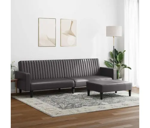 2-Osaline Diivanikomplekt, Hall, Kunstnahk