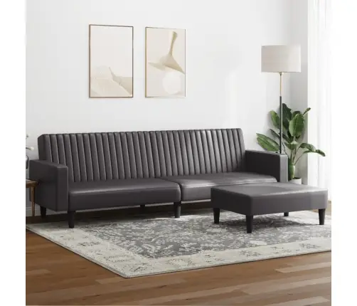 2-Osaline Diivanikomplekt, Hall, Kunstnahk