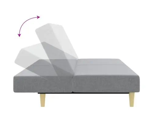 Divdaļīgs Dīvānu Komplekts, Gaiši Pelēks Audums Vidaxl