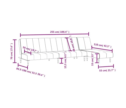 Divdaļīgs Dīvānu Komplekts, Tumši Pelēks Samts Vidaxl
