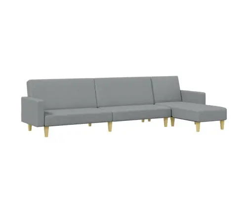 Divdaļīgs Dīvānu Komplekts, Gaiši Pelēks Audums Vidaxl