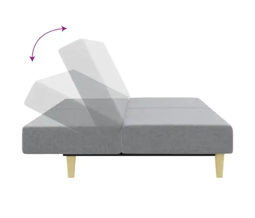 Divdaļīgs Dīvānu Komplekts, Gaiši Pelēks Audums Vidaxl