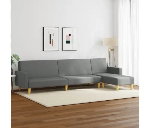 Sofos Komplektas, 2 Dalių, Tamsiai Pilkos Spalvos, Audinys